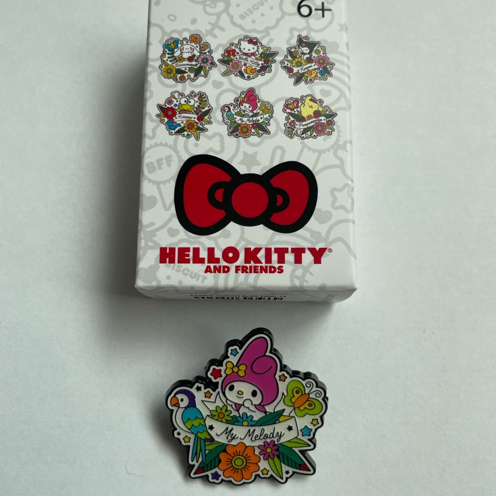 Loungefly Sanrio Hello Kitty & Friends Floral Tattoo Style My Melody Pin New
